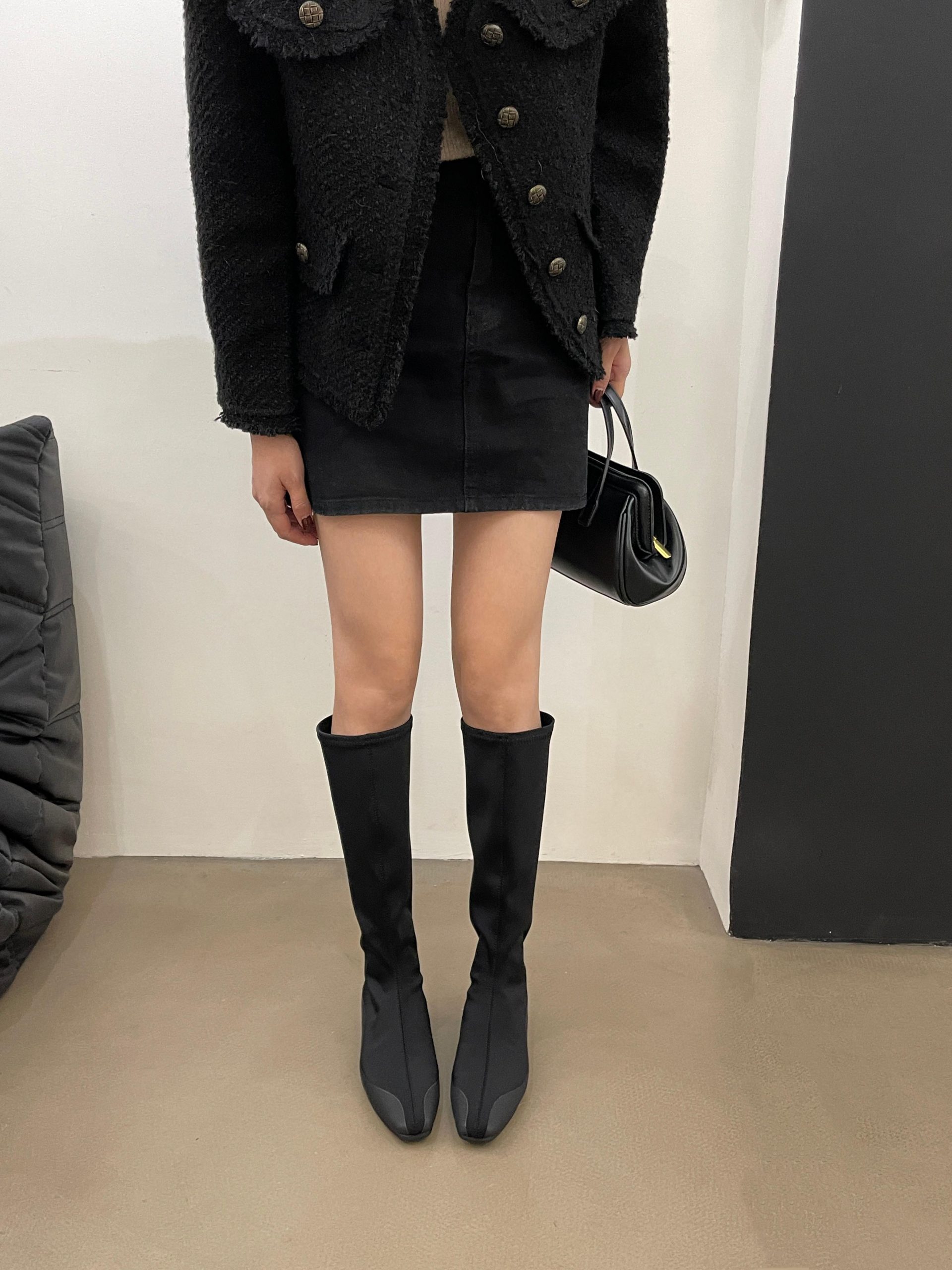 2024 Autumn New Negative Pressure Slimming Boots Sport Sole Stretch Boots Leg-Hugging Slim Boots Hidden Heel Tall Boots - Image 3