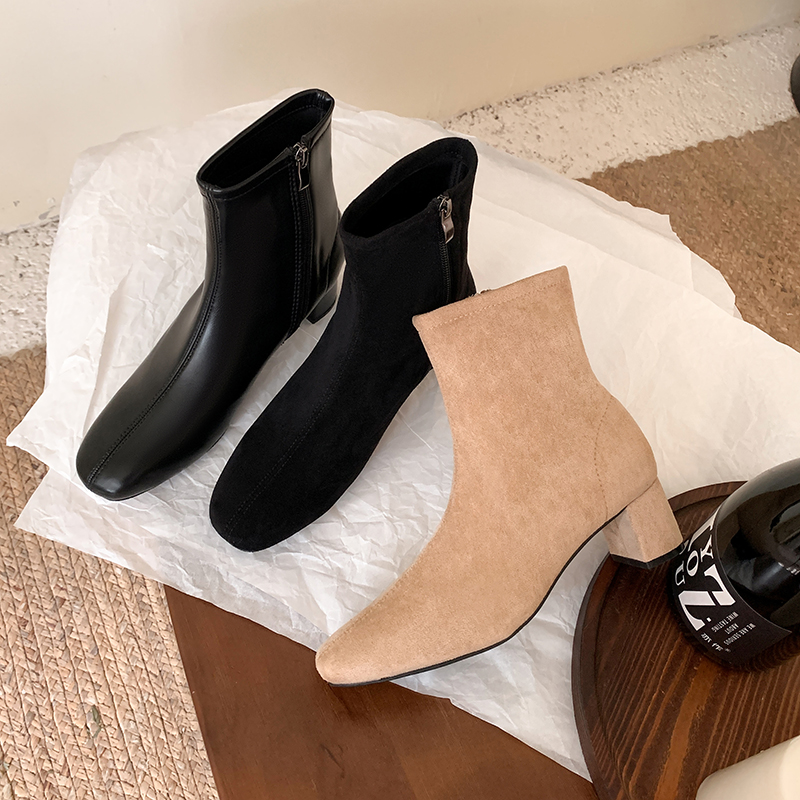 2024-fall-french-style-side-zipper-chunky-heel-real-leather-short-boots-for-women-crape-myrtle