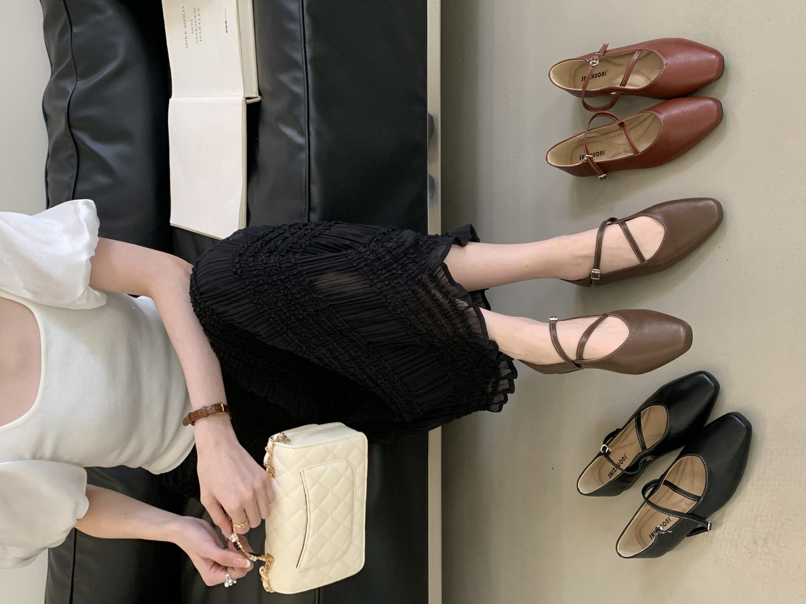 2025-spring-new-french-square-toe-low-heel-mary-jane-shoes-for-women-cross-strap-vintage-casual