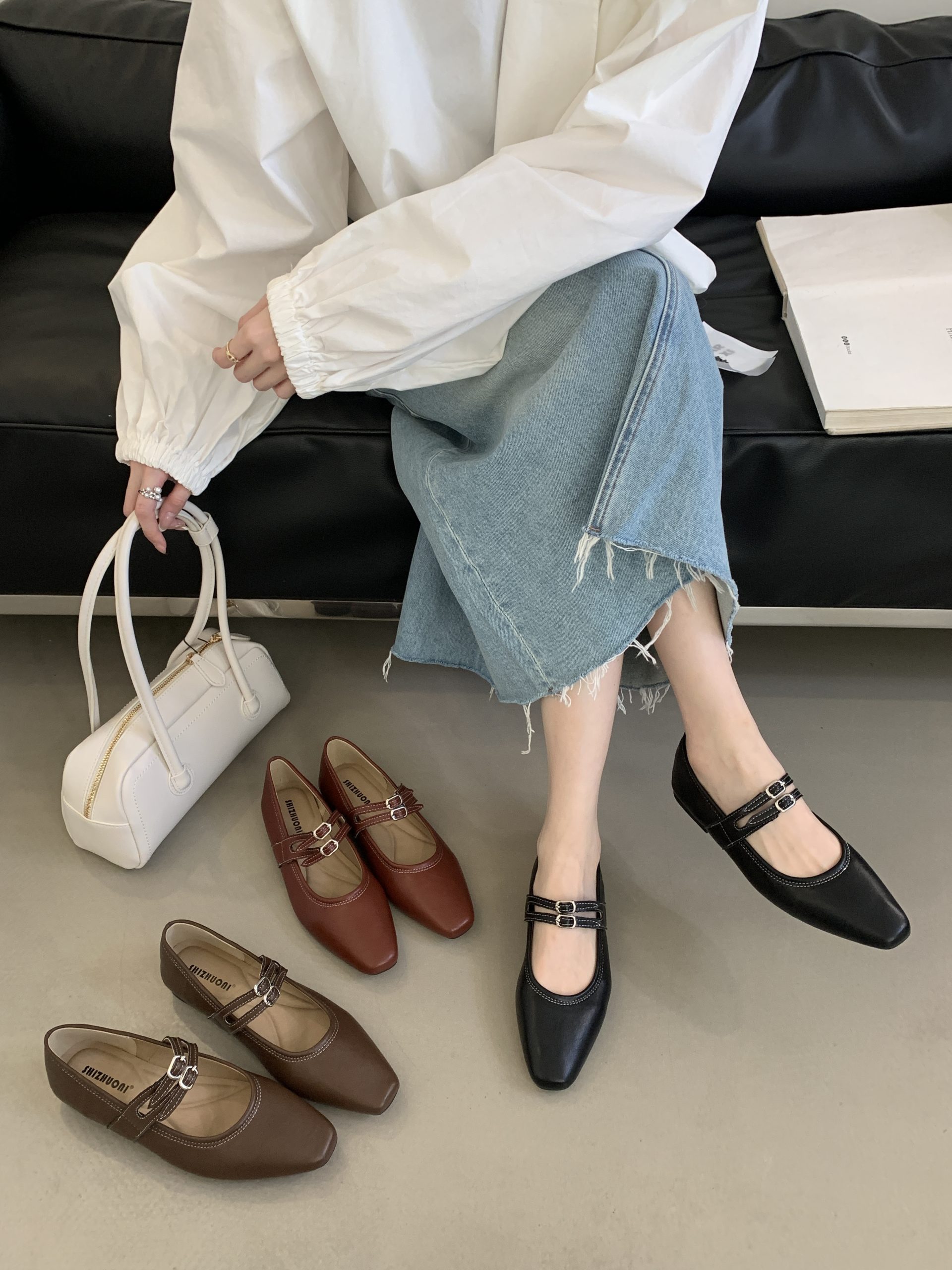2025-spring-new-french-style-square-toe-mary-jane-shoes-women-low-heel-commuter-shallow-mouth-mary-janes
