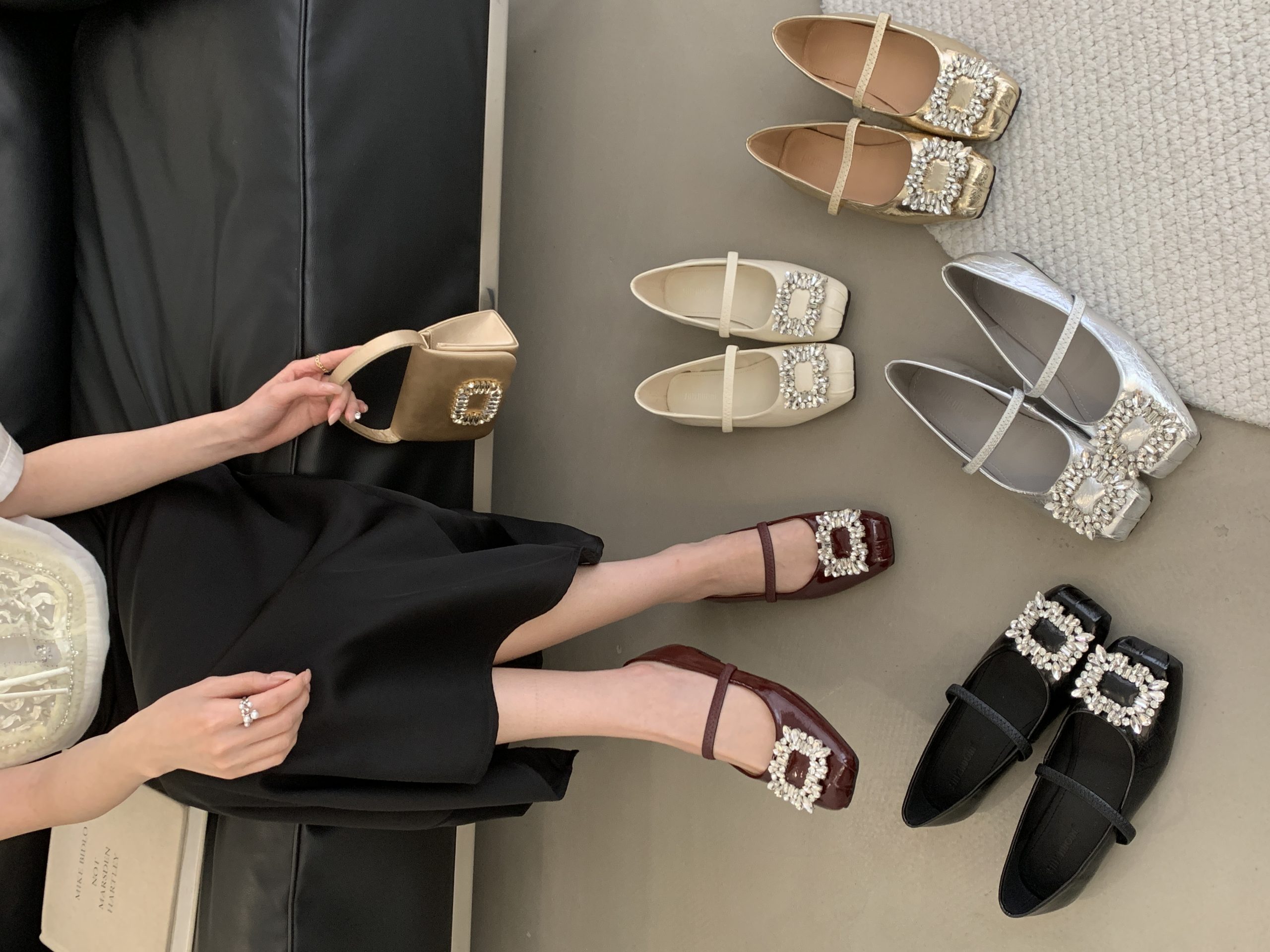 2025-spring-new-square-toe-flat-shoes-for-women-comfortable-slip-on-with-rhinestone-buckle-fashion-casual