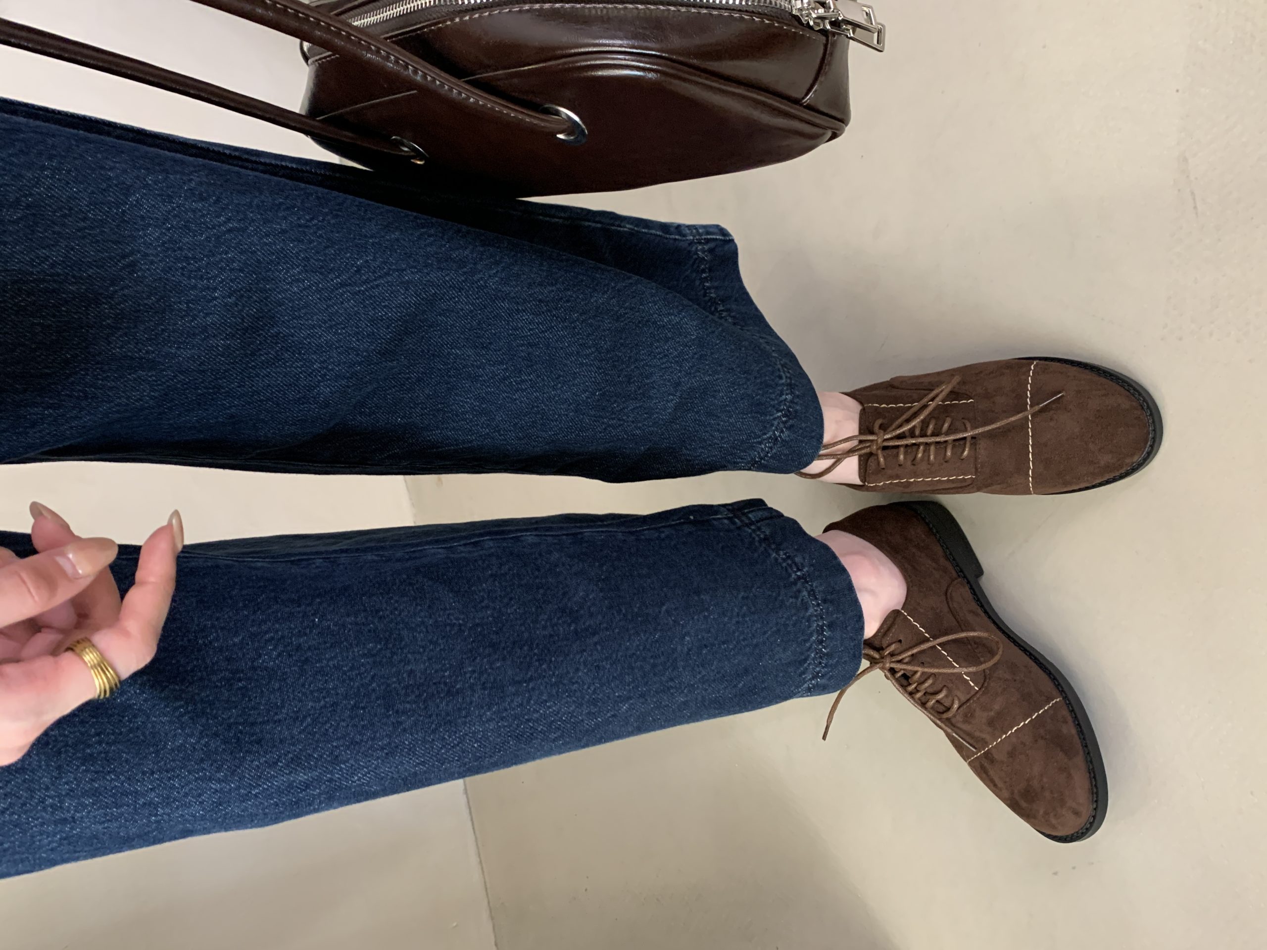 British Style Suede Lace-Up Flat Shoes for Women 2024 New Thick Sole Retro Casual Loafers - Image 3