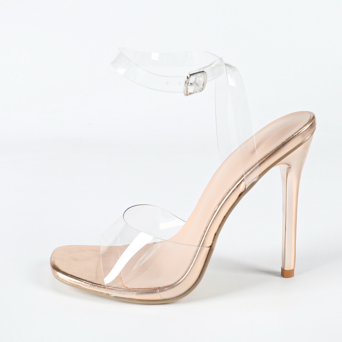 Champagne Color Women's High Heel Sandals with Thin Heel 11.5CM for Summer Dresses - Image 5