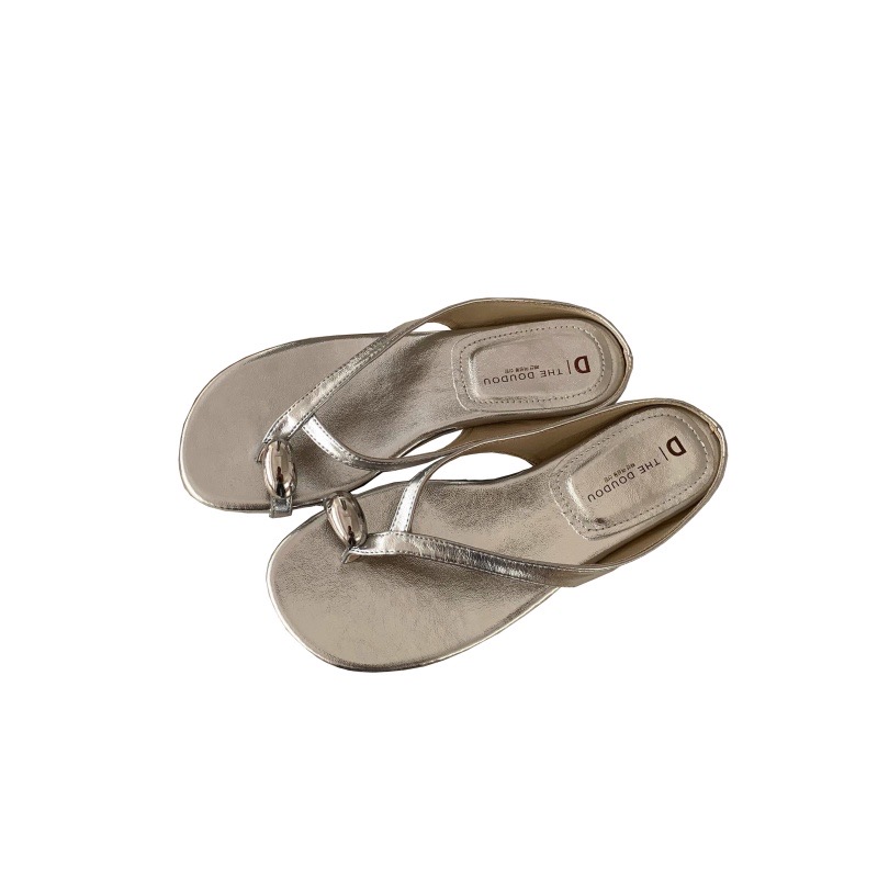 Korean Minimalist Round Toe Lace Flip Flops Women 2026 New Soft Sole Vacation Beach Slippers - Style 68511a - Image 5