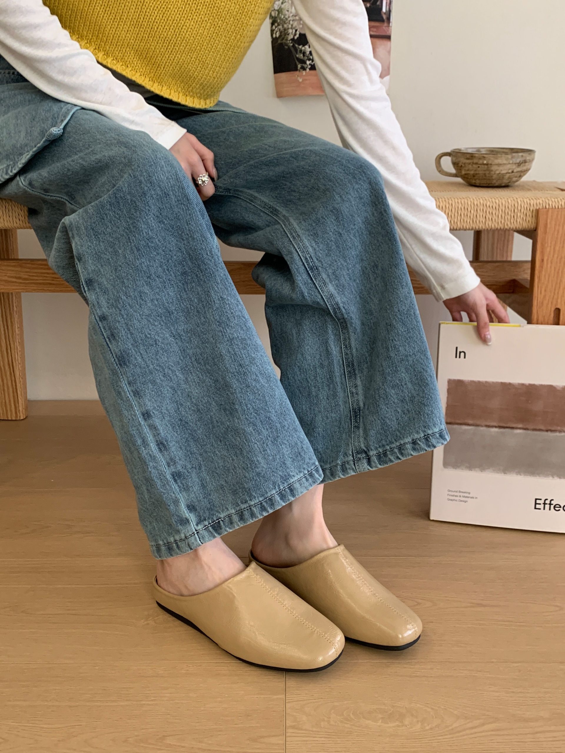 Premium Soft Women's Slippers Summer Outdoor Closed Toe Flat Lazy One-Step Casual Mules - Image 4